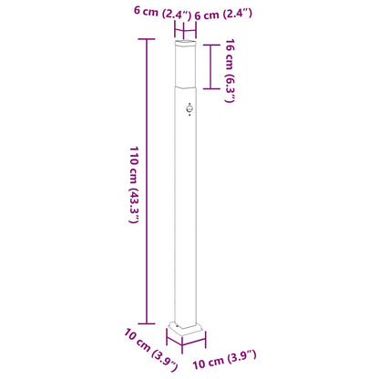 Bollard Lights with Sensor 3 pcs 110 cm Stainless Steel IP44