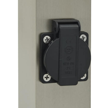 Bollard Lights with Outlet 3 pcs 80 cm Stainless Steel IP44
