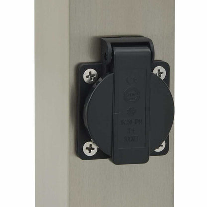 Bollard Lights with Sensor&Outlet 3 pcs 80 cm Stainless Steel IP44