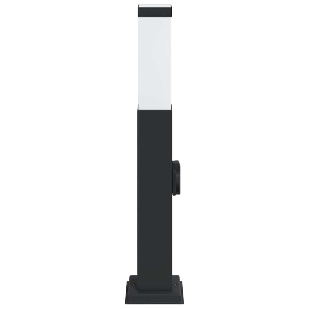 Bollard Light with Outlet 50 cm Black IP44