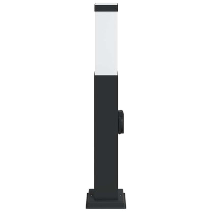 Bollard Light with Outlet 50 cm Black IP44