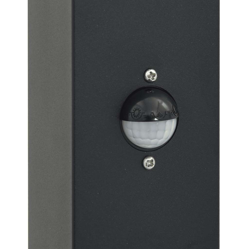 Bollard Lights with Sensor&Outlet 3 pcs 50 cm Black IP44