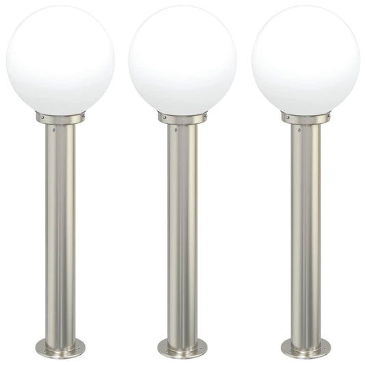 Bollard Lights 3 pcs 80 cm Stainless Steel IP44