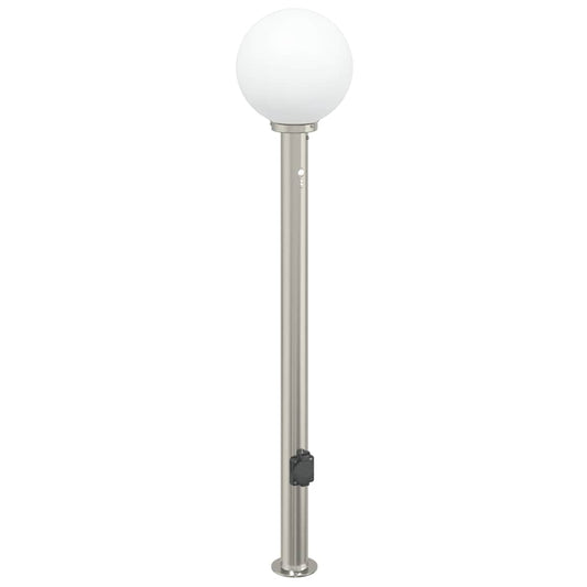 Bollard Light with Sensor&Outlet 120 cm Stainless Steel IP44