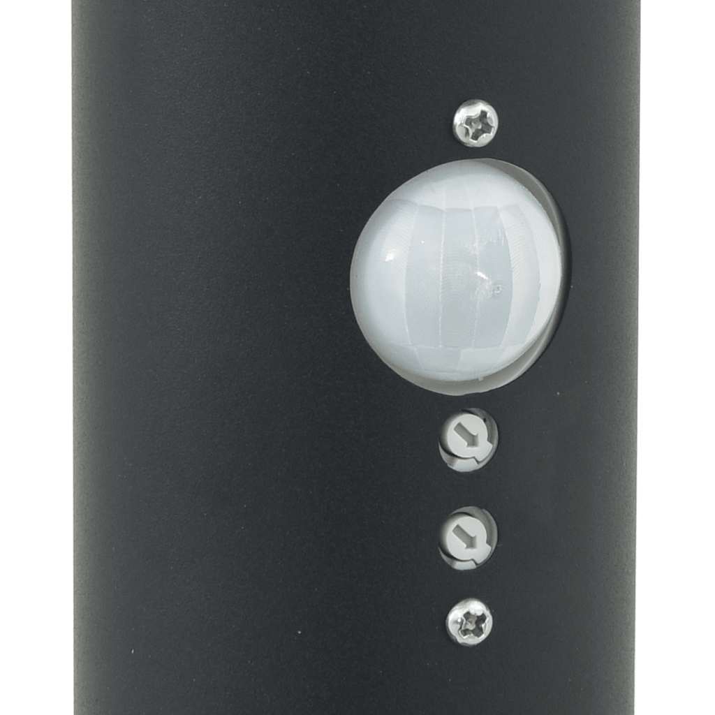 Bollard Lights with Sensor 3 pcs 80 cm Black IP44