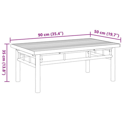 Coffee Table 35.4"x19.7"x13.8" Bamboo