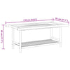 Coffee Table 43.3"x21.7"x17.7" Bamboo