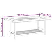 Coffee Table 43.3"x21.7"x17.7" Bamboo