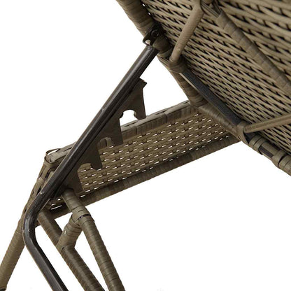 Sun Loungers with Cushions 2 pcs Gray Poly Rattan