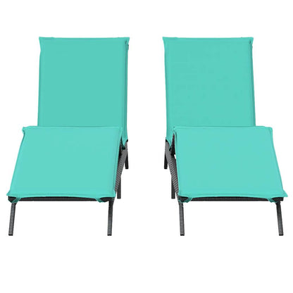 Sun Loungers with Cushions 2 pcs Black Poly Rattan