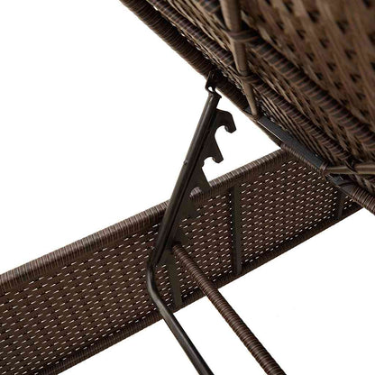 Sun Loungers with Cushions 2 pcs Brown Poly Rattan