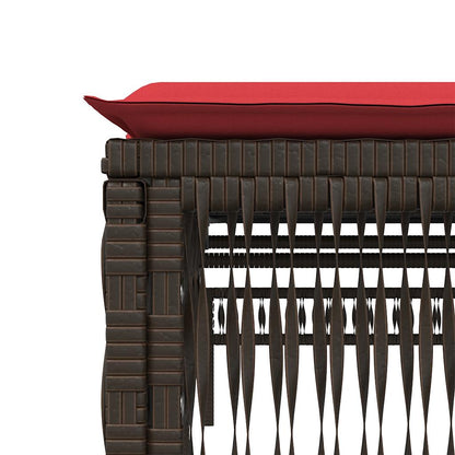 Sun Loungers with Cushions 2 pcs Brown Poly Rattan