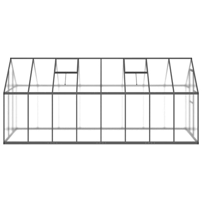 Greenhouse with Base Frame Anthracite 445x169x195 cm Aluminium