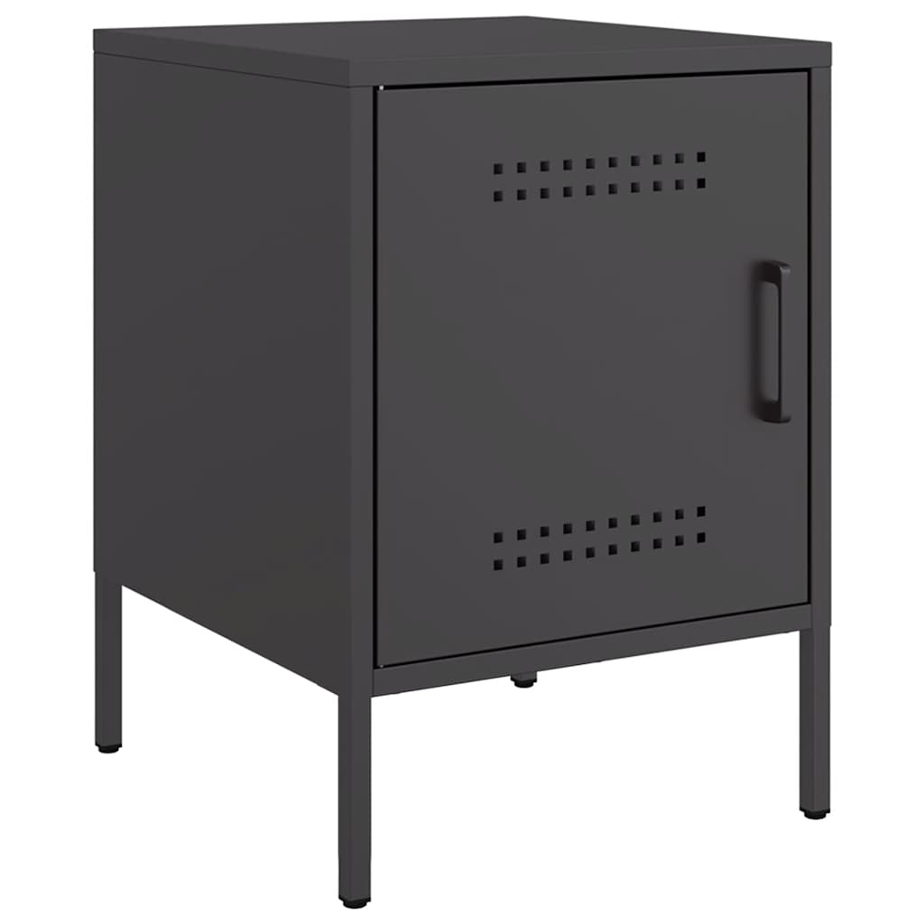 Bedside Cabinet | Black | Steel | Small | Bedside Cabinet | Rectangular