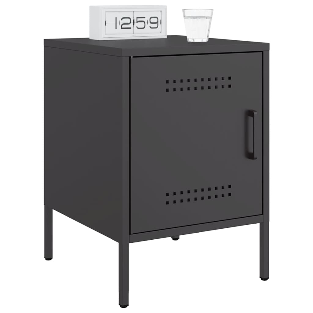Bedside Cabinet | Black | Steel | Small | Bedside Cabinet | Rectangular