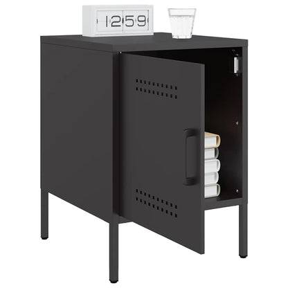 Bedside Cabinet | Black | Steel | Small | Bedside Cabinet | Rectangular