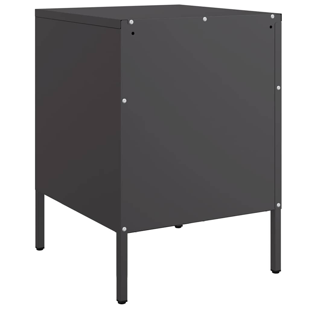 Bedside Cabinet | Black | Steel | Small | Bedside Cabinet | Rectangular