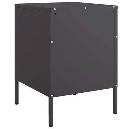 Bedside Cabinet | Black | Steel | Small | Bedside Cabinet | Rectangular