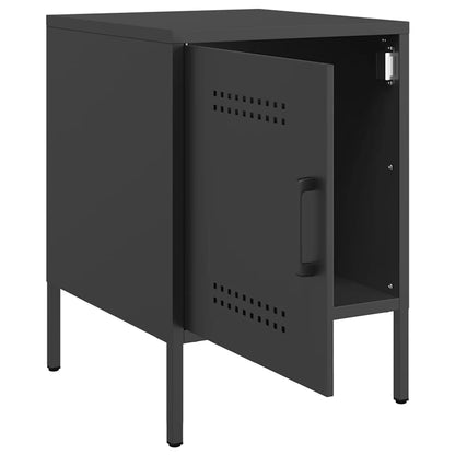 Bedside Cabinet | Black | Steel | Small | Bedside Cabinet | Rectangular