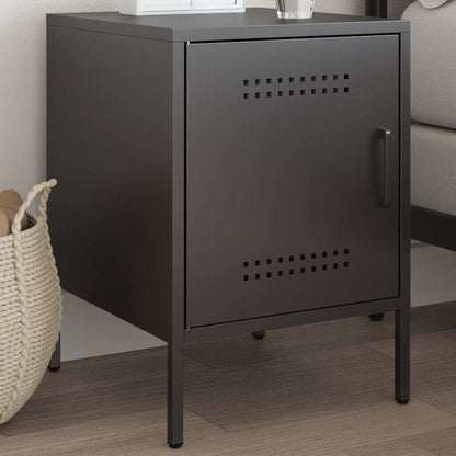 Bedside Cabinet | Black | Steel | Small | Bedside Cabinet | Rectangular