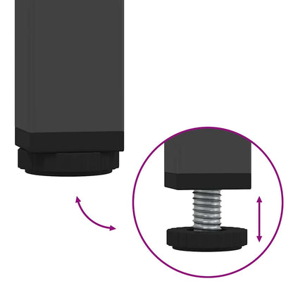 Bedside Cabinet Black 36x39x50.5 cm Steel