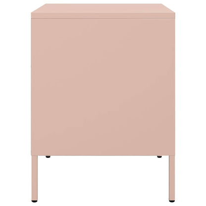 Bedside Cabinet Pink 36x39x50.5 cm Steel