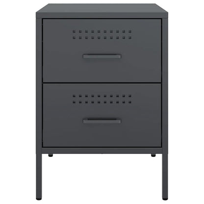 Bedside Cabinets 2 pcs Anthracite 36x39x50.5 cm Steel