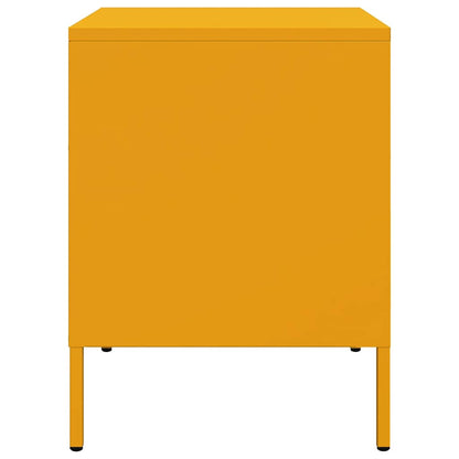 Bedside Cabinets 2 pcs Mustard Yellow 36x39x50.5 cm Steel