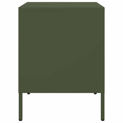 Bedside Cabinets 2 pcs Olive Green 36x39x50.5 cm Steel