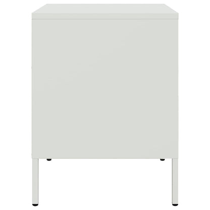 Bedside Cabinets 2 pcs White 36x39x50.5 cm Steel