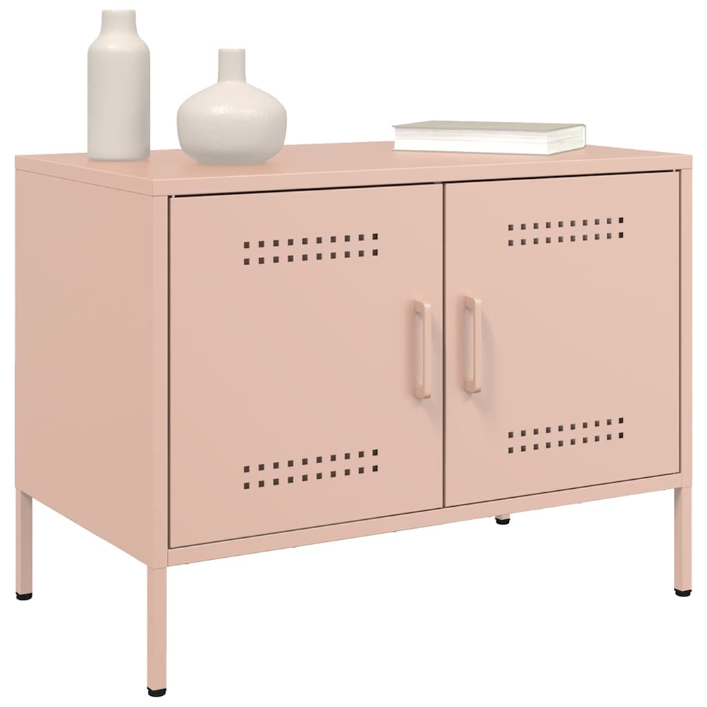 TV Cabinets 2 pcs Pink 68x39x50.5 cm Steel
