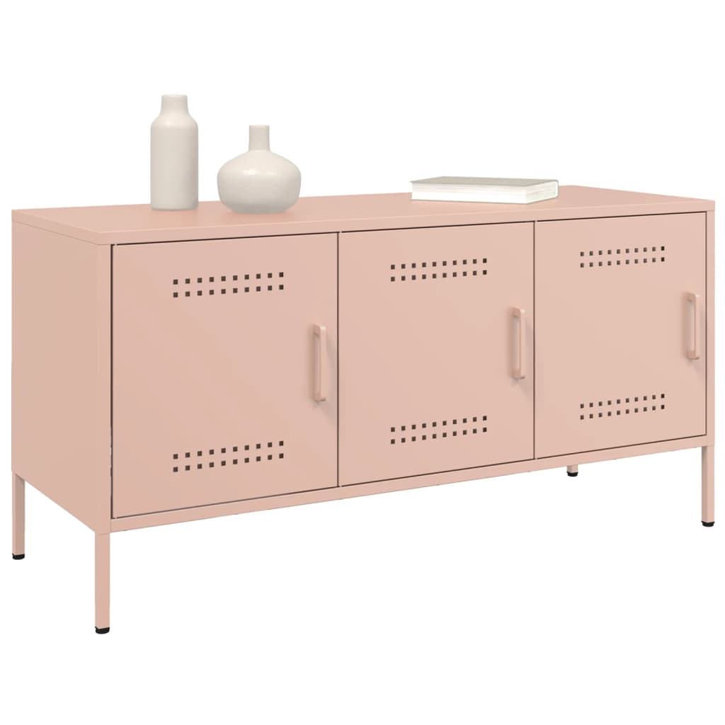 TV Cabinet Pink 100.5x39x50.5 cm Steel