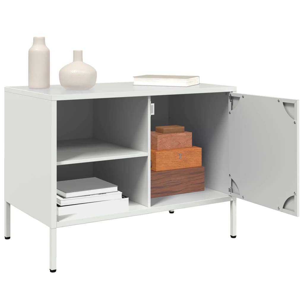 TV Cabinets 2 pcs White 68x39x50.5 cm Steel
