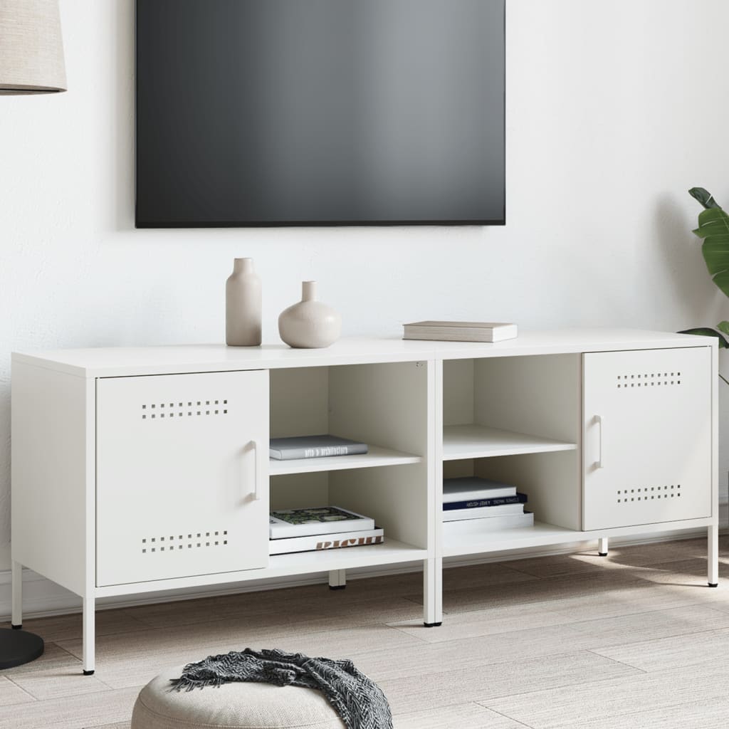 TV Cabinets 2 pcs White 68x39x50.5 cm Steel