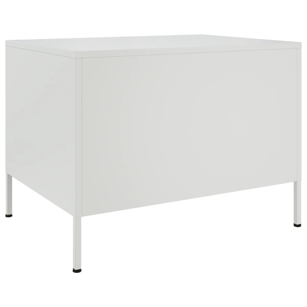 Coffee Table White 68x50x50.5 cm Steel