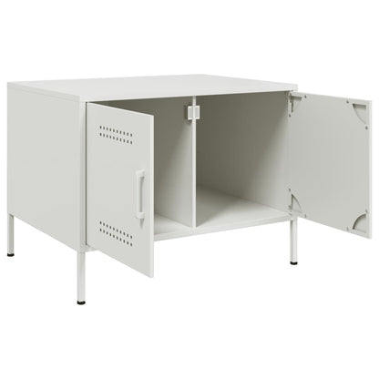Coffee Table White 68x50x50.5 cm Steel