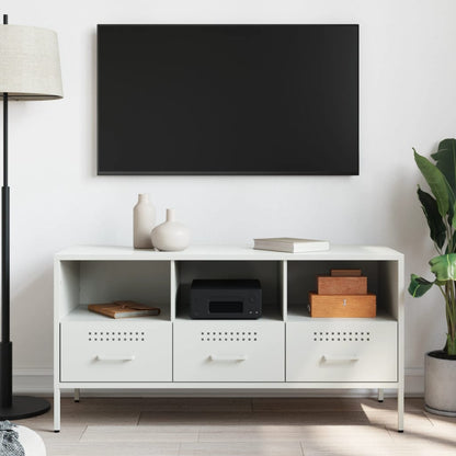 TV Cabinet White 100.5x39x50.5 cm Steel