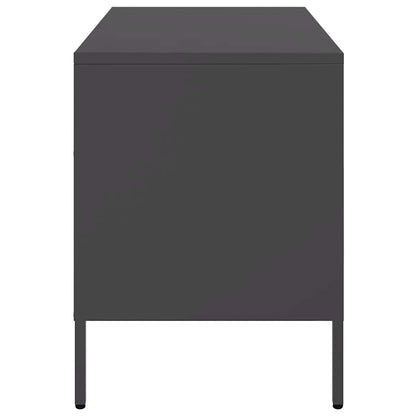 TV Cabinets 2 pcs Black 68x39x50.5 cm Steel