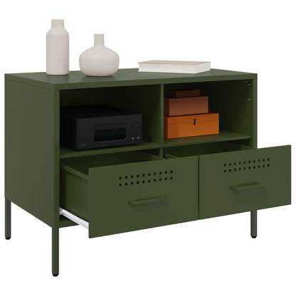TV Cabinet Olive Green 68x39x50.5 cm Steel