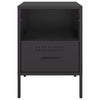 Bedside Cabinet Black 36x39x50.5 cm Steel