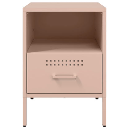 Bedside Cabinets 2 pcs Pink 36x39x50.5 cm Steel