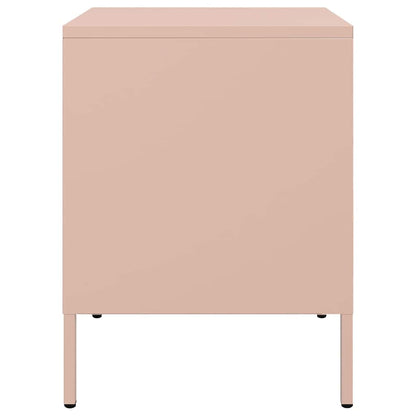 Bedside Cabinets 2 pcs Pink 36x39x50.5 cm Steel
