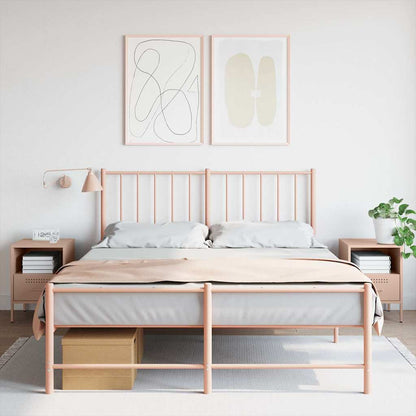 Bedside Cabinets 2 pcs Pink 36x39x50.5 cm Steel