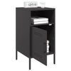 Bedside Cabinet Black 36x39x68 cm Steel