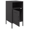Bedside Cabinet Black 36x39x68 cm Steel