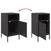 Bedside Cabinet Black 36x39x68 cm Steel