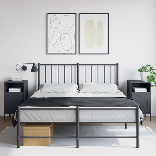 Bedside Cabinet | Set of 2 | Anthracite | Cold-rolled steel | Medium