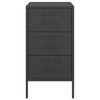 Bedside Cabinet Black 36x39x68 cm Steel
