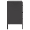 Bedside Cabinet Black 36x39x68 cm Steel