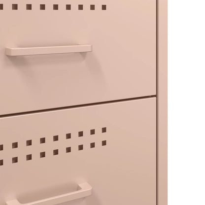 Bedside Cabinets 2 pcs Pink 36x39x68 cm Steel